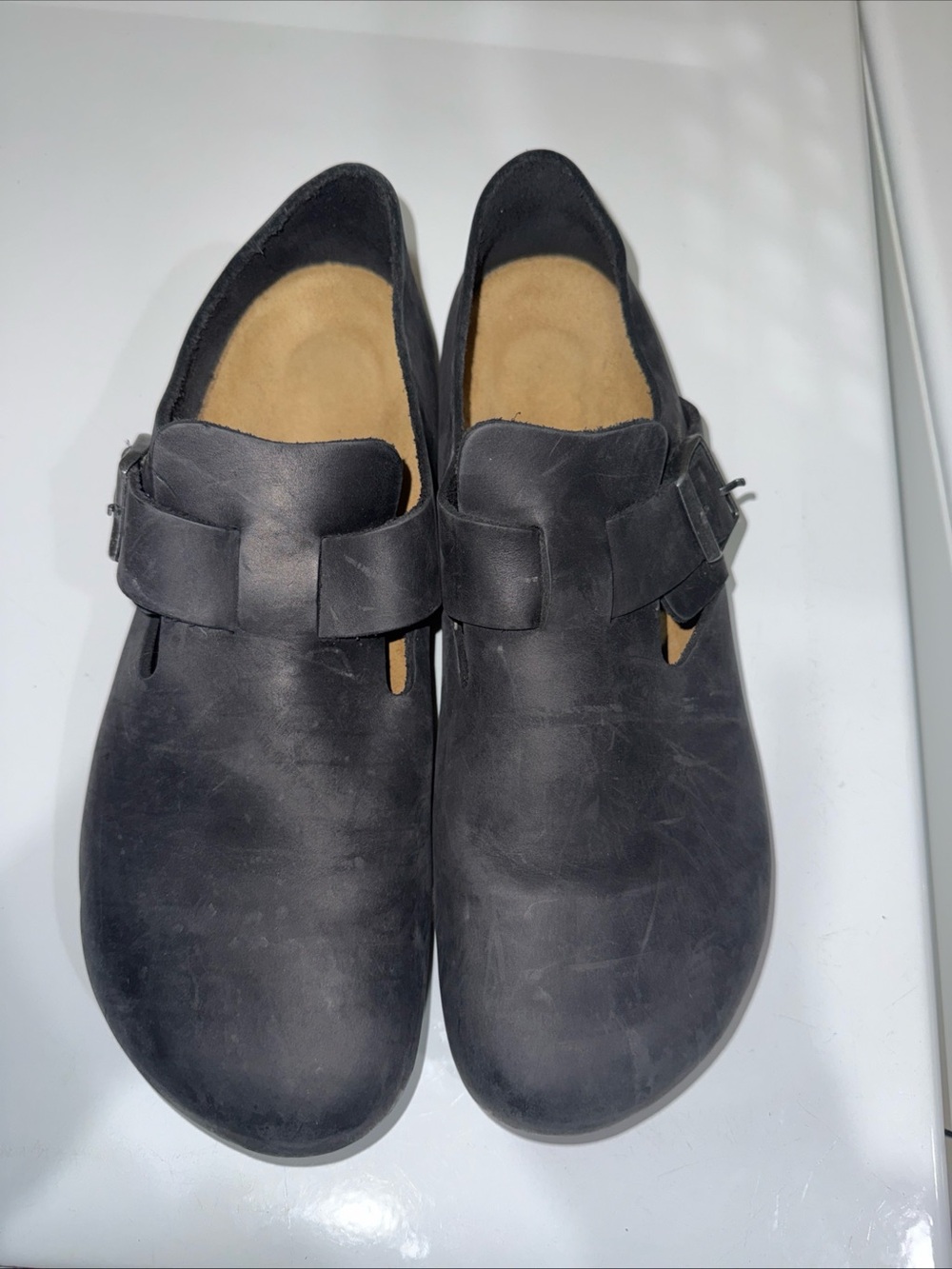 Birkenstock London Men's Matte Black Leather clogs size 13